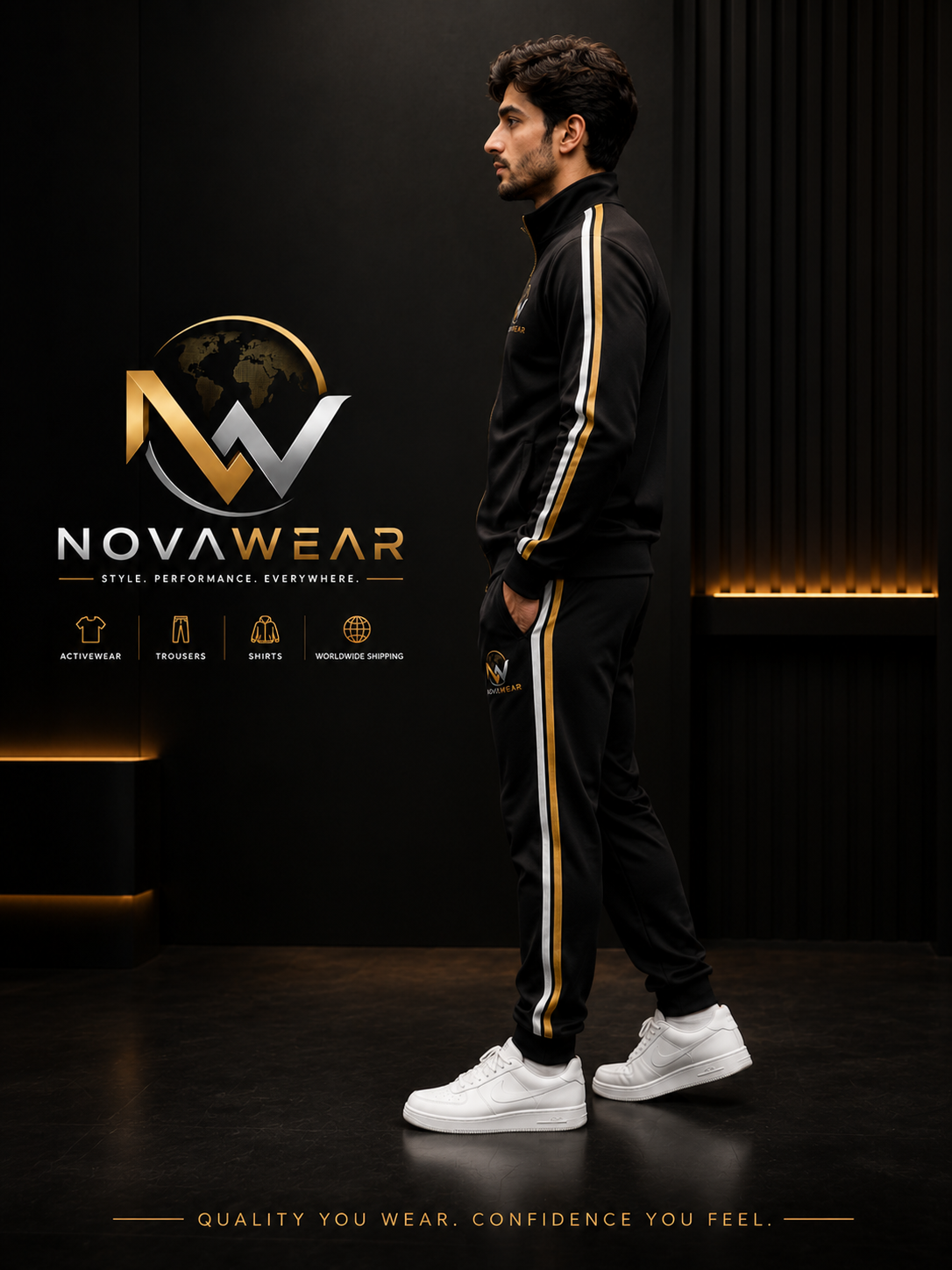 🖤 NovaWear™ Elite Black Medical Scrub Set