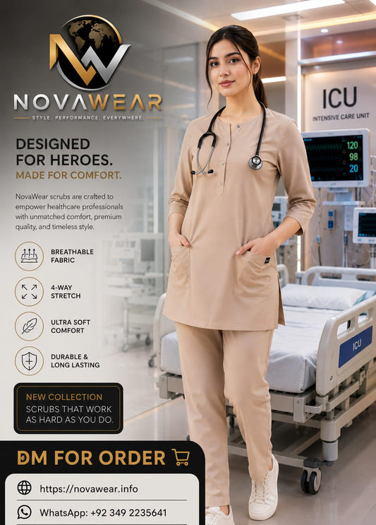 NovaWear™ ProFlex Female's Skin Medical Scrub long Set